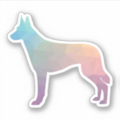 Sticker Motif géométrique belge Malinois Silhouette Pas (Devant)