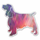Sticker Motif géométrique Springer Spaniel Silhouette (Devant)