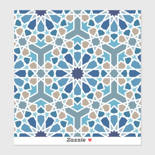 Sticker Motif marocain en carreaux (Feuille)