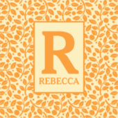 Sticker Motif orange et crème Luge Bagages (Devant)