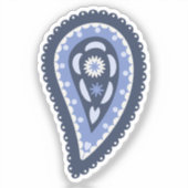 Sticker Motif Paisley Bleu (Recto)