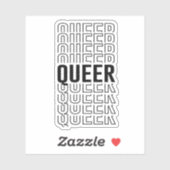 Sticker Motif Rétro Queer (Feuille)