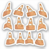 Sticker Motif Road Cone (Devant)