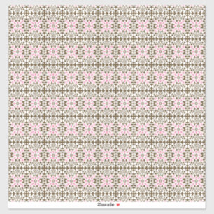 Sticker motif rose et marron sur un arrière - plan blanc