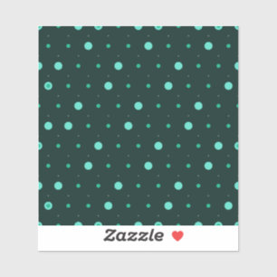 Sticker Motif sans couture à pois sarcelle