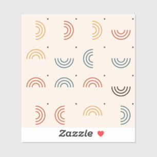 Sticker Motif sans couture d'arche de Boho Rainbow