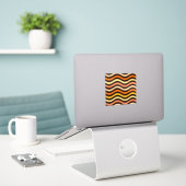 Sticker Motif sans couture de vagues rétro funky (Ordinateur portable sur le bureau)