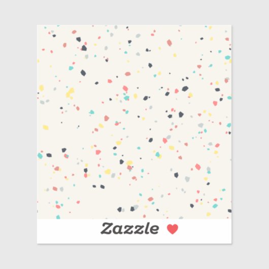 Sticker Motif sans couture Terrazzo Speckle (Feuille)
