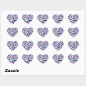 Sticker Motif Transgenre Pride Hearts (Feuille)