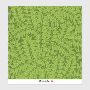 Sticker Motif vintage feuille verte de William Morris Bran