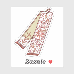 Sticker motifs signets complexes avec une floraison rétro
