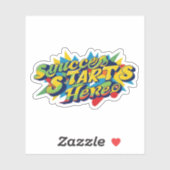 Sticker "Motivation dans chaque couleur" (Feuille)