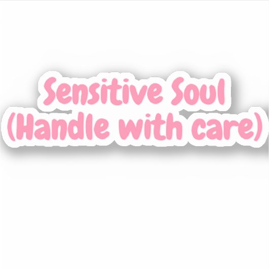 Sticker Motivation sensible de l'âme (Devant)