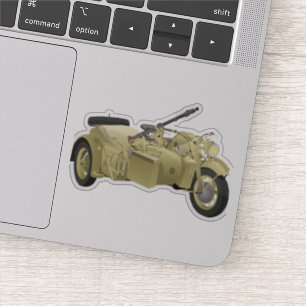 Sticker Moto 2ÈME GUERRE MONDIALE allemand avec Sidecar