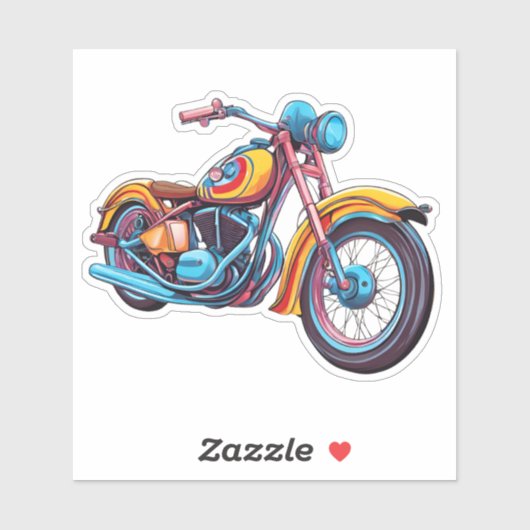 Sticker Moto coloré imperméable (Feuille)