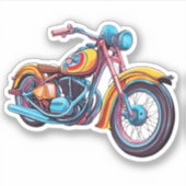 Sticker Moto coloré imperméable (Devant)