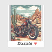 Sticker Moto dans Desert Cactus Western Set (4) (Feuille)