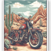 Sticker Moto dans Desert Cactus Western Set (4) (Devant)