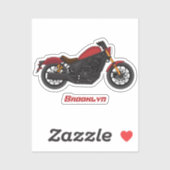Sticker moto de style croiseur cool (Feuille)