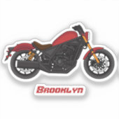 Sticker moto de style croiseur cool (Recto)