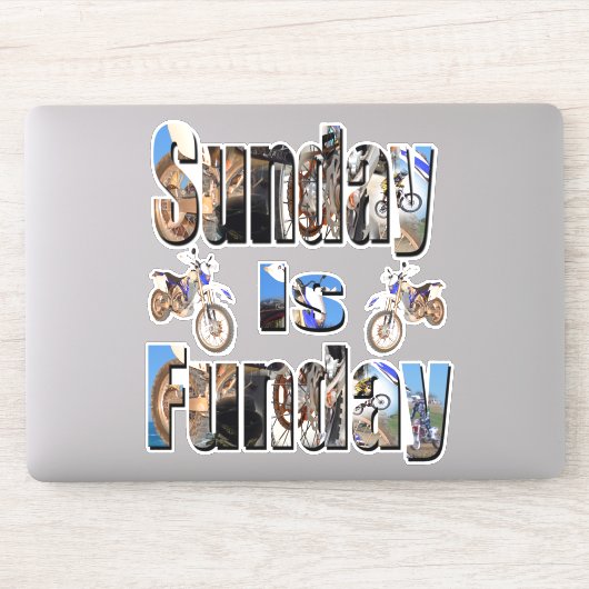 Sticker Moto Le Dimanche, (Ordinateur)
