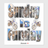Sticker Moto Le Dimanche, (Feuille)