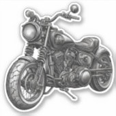 Sticker Moto monochrome étanche (Devant)