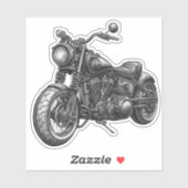 Sticker Moto monochrome étanche (Feuille)