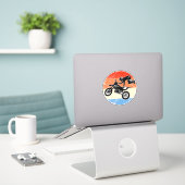 Sticker Motocross (Ordinateur portable sur le bureau)