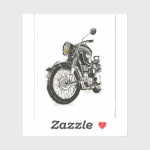 Sticker Motocyclette en encre IV