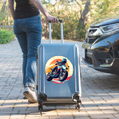 Sticker Motocycliste en course (Valise Insitu)