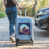 Sticker Motocycliste en course (Valise Insitu)