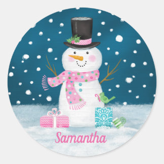Sticker motoneige de Noël en hiver