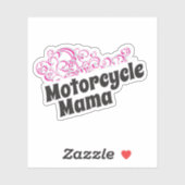 Sticker Motorcycle Mama femmes motards avec graphisme tour (Feuille)
