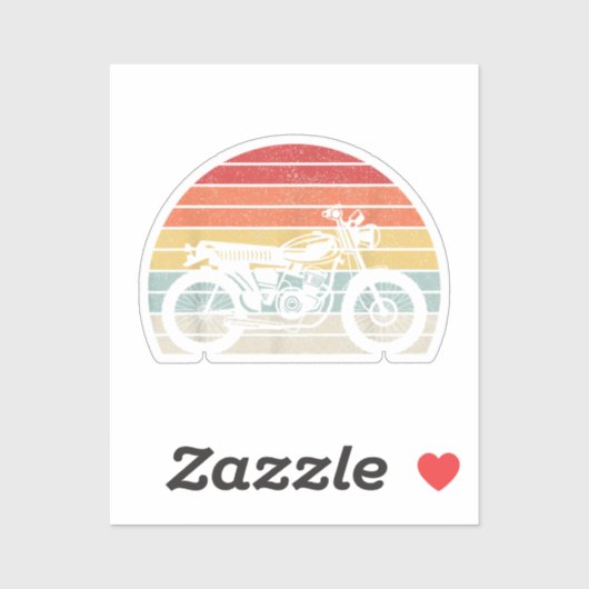 Sticker Motorcycle vintage (Feuille)