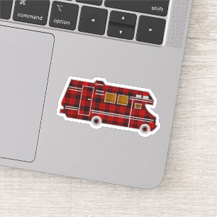Sticker Motorhome RV Camper Travel Van Cute Rustic Plaid