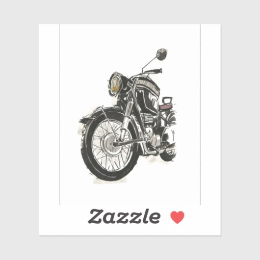 Sticker Motos en encre IV (Feuille)