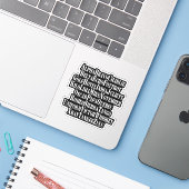 STICKER MOTS ALPHABET PHONÉTIQUE / CODE (Ordinateur portable avec iPhone)
