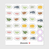 Sticker Mots communs pour les planificateurs et les scrapb (Feuille)