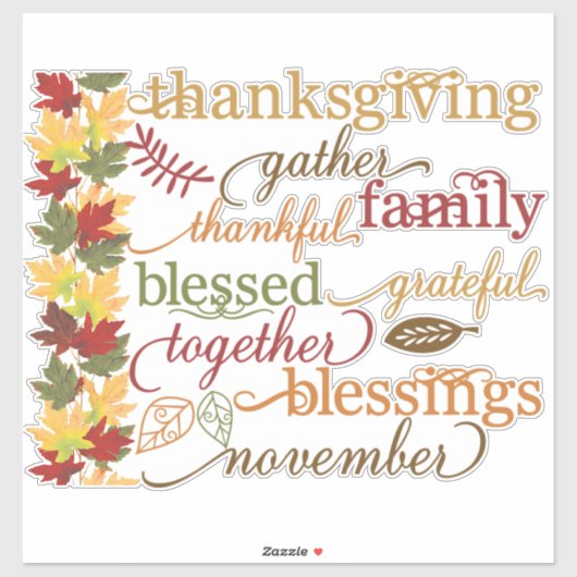 Sticker Mots d'action (Feuille)