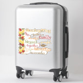 Sticker Mots de Thanksgiving (Sur valise)