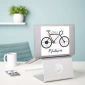 Sticker Mots Motivationnels, Vélo, Cyclisme, Bike art (Ordinateur portable sur le bureau)