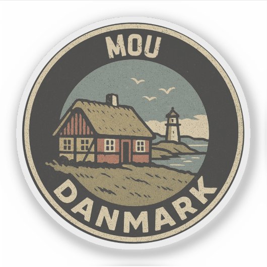 Sticker Mou, Danemark Danemark (Devant)