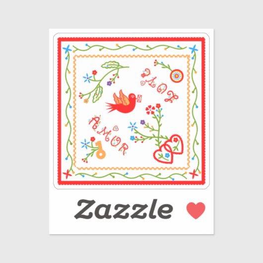 Sticker Mouchoirs d'amour de Valentine (Feuille)