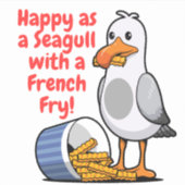 Sticker Mouette mangeant Français Fry sticker, Wildwood (Devant)