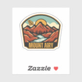 Sticker Mount Airy, Géorgie (Feuille)