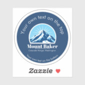 Sticker Mount Baker Cascade Washington ski resort  (Feuille)