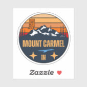 Sticker Mount Carmel, Indiana (Feuille)
