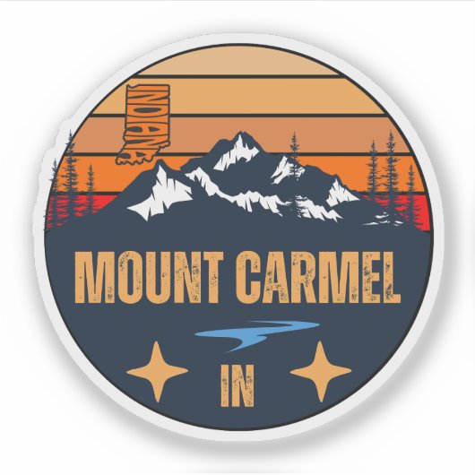 Sticker Mount Carmel, Indiana (Devant)