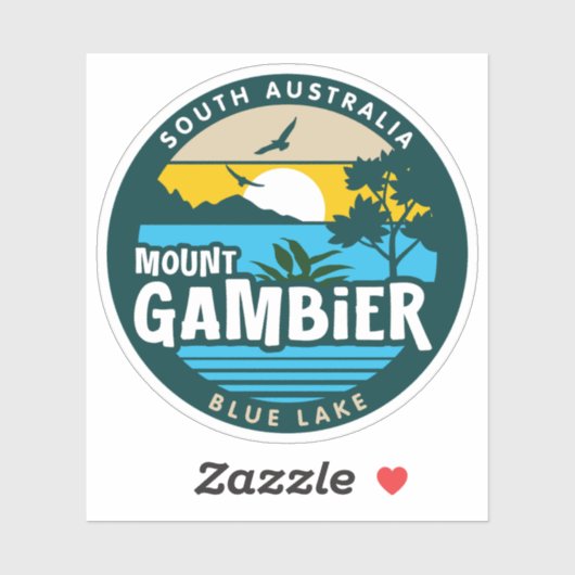 Sticker Mount Gambier, Australie du Sud (Feuille)